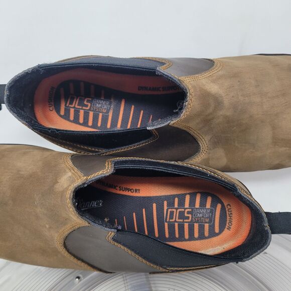 DANNER Crafter Romeo Chelsea Brown Leather Work Shoes 11.5 EE WIDE, Slip On 99% - Picture 7 of 7